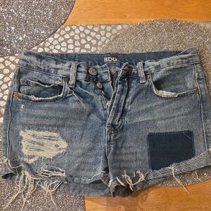 Edgy Boho BDG Tomgirl Patchwork Jean Shorts | Sz 24